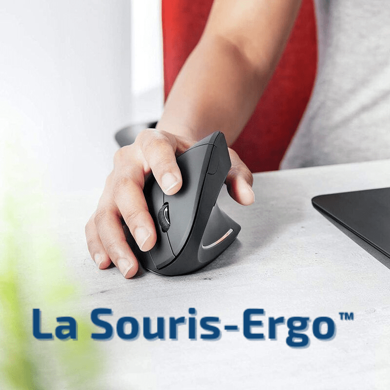 ERGO Souris ergonomique verticale sans fil en version droitier et gaucher